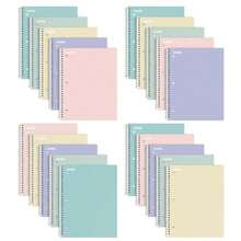 Spiral Notebooks Set, 1-Subject, College Ruled Paper, 8" X 10-1/2", 70 Sheets Per Notebook,3-Hole Punched Paper, Pink,Purple, Blue, Green, Yellow Spiral Lined Notebooks For School,Work - Set - View 1
