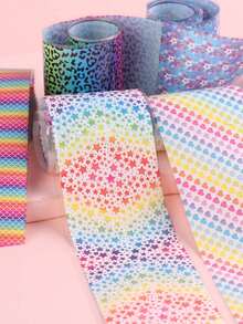 10 Rollen Blumen- & Leoparden-Muster Nageltransfer-Folie, Y2K Regenbogen, Herz, Schmetterling, Zebra Nagel-Foliensticker, klassisch eleganter Sternenhimmel Komplett-Wrap DIY Nagel-Sticker, Frühlings-/Sommer-Nagel-Accessoires für Frauen & Mädchen - Verschiedenfarbig - Übersicht 8
