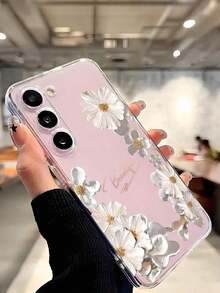 1 Piece Soft Romantic Fashion Floral Print Phone Case Compatible With Huawei Honor, Galaxy A04e/12/A13/A14/A34/A50/A52/A53/A54/S21/S22/S23/S24/S25/S25Ultra/S25FE/S26/S26 PLUS/S26 ULTRA/S26 EDGE, 6A/7A/8A, 12T/13T/15T/15T Pro - 透明 3 - 查看 7