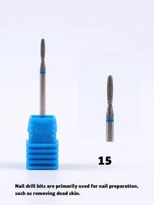 1 cái mũi khoan móng tay hình trụ & hình nón kim cương, chuôi 3/32", loại nhẹ nhàng tẩy da chết & đánh bóng móng cho máy mài móng điện, dụng cụ làm móng tay và móng chân - Nhiều màu - Xem 12