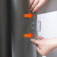8 st multifunktionella gardinklämmor i transparent plast, ingen strömförsörjning krävs, perfekta för badrum och kök - Transparent - Visa 1