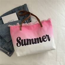 Bolso de mano moderno y versátil para mujer, estilo casual elegante con un toque de alta gama, bolso de hombro estiloso ideal para ir de compras, nuevo bolso de playa con borlas de gran capacidad 2026, bolso de hombro para mujer, bolso casual popular para mujer este año. - Rosa - Ver 13