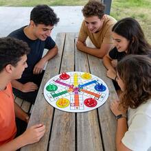 Multi-Player Flying Chess Board Game, Parent-Child Interactive Intellectual Game, "Fun Flying Chess Game Mat, Casual Tabletop Chess Toy" - Multicolor - View 6