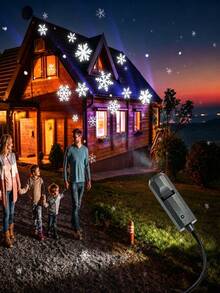LED Realistic Romantic Snowflake Projector Light - Suitable For Living Room, Bedroom, Party And Seasonal Home Decor Holiday Atmosphere Projector - Snowflake Lamp - View 10