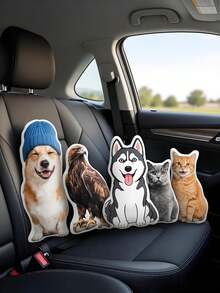1pc Personalized Fun Custom Throw Pillow, Cushion And Cat/Dog Shaped Plush Doll, Soft Touch Printed Fabric, Playful Style, Breathable And Comfortable, Ideal Gift For Birthday, Anniversary, Mother's Day, Valentine's Day And Various Holidays For Lovers, Friends And Family, Casual And Fashionable Design - Multicolor - View 7