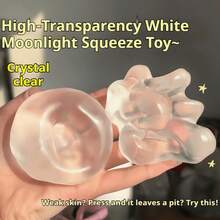 1pc Coconut Oil Squeeze Stress Relief Toy Ball, Soft Transparent, Creative Gift, Stress Relief Toy - Multicolor - View 4