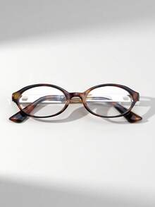 Visivana 1 Pair Women's Cat Eye Small Frame Metal Leg Personalized Retro Street Style Non-Prescription Glasses, Suitable For Daily Outfit Accessories - Clear - View 5