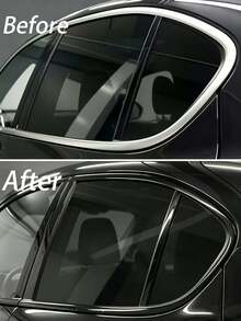 Black Car Decorative Film, Waterproof Door And Window Frame Protection Film, Self-Adhesive Glossy/Matte Black Car Trim Film, Suitable For Whole Car, Scratch-Resistant, Waterproof And Durable - A - View 6