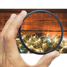 Filtro de estrella QZSD, filtro de efecto fotográfico, puede presentar efecto de estrella de 6 líneas, también llamado filtro de estrella, adecuado para la toma nocturna de fuentes de luz concentradas. Aplicable para la instalación frontal en cámaras DSLR y lentes sin espejo - Ver 6