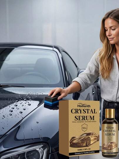 Automotive Ceramic Coating Kit - Car Paint Renewal, Shine Enhancement, Anti-Pollution Convenient Care Coating Set. Upgrade Car Surface Gloss, Effective Hydrophobic, Long-Lasting Protection. Great Gift For Family And Friends