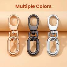2pcs Swivel Snap Hooks, Double Opening Swivel Quick Release Metal Snap Hooks With Spring O-Ring Lobster Clasp, Suitable For Keychain, Bag, Wallet, Lanyard, DIY Handmade - Gold - View 4