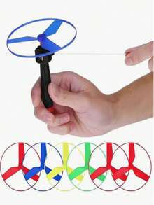 1/3/5pcs Random Color Plastic Streamer Flying Disc, Outdoor Toy, Launcher, Christmas/Valentine's Day/Mother's Day/Father's Day/Eid/Spring Festival/April/Back To School/Party Favor, Stress Relief, Indoor/Outdoor Use (Random Color) - Multicolor - View 9