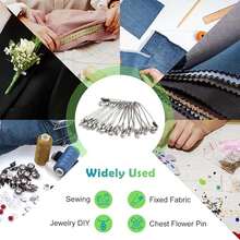 50pcs Stainless Steel Safety Pin Brooch DIY Jewelry Making Craft Accessories - Silver - View 2