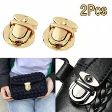 2Pcs Metal Folding Lock Clasp, Suitable For Handbags, Wallets And Other Bags Closure, With Lock Clasp, Snap Button And Other Accessories, Suitable For Wallets And Other Small Metal Buckles - Multiple Styles - View 16