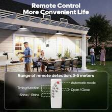 1個 EcoSmart 太陽能吊燈附遙控器 - 自動黃昏至黎明、太陽能供電、50LED 吊燈、鋰電池、戶外/室內適用於涼亭、門廊、露營 (1200mAh) - 太陽能 - 查看 11