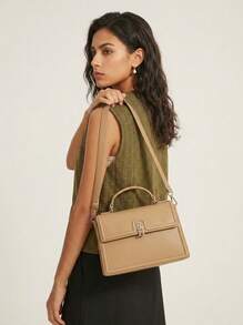 Tommy Hilfiger Eternity Mini Satchel Women's Hand Bag Yellow - Safari Canvas - 查看 1