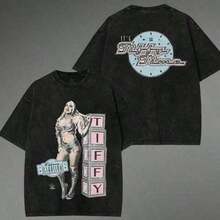 Artículos del almacén local: Ropa de mujer, camiseta Stratton Tiffy Time Washed |     Diseño Gráfico Vintage |     Impresión Icónica de Lucha Libre |     Ropa Clásica para Fans, Tela de Algodón, Cosplay, Pantalones Cortos Lavables, Ropa de Mujer con Motivos, Camisetas Anti-UV para Hombre, Otoño/Invierno - Negro - Ver 1