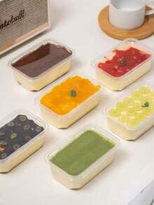 Kotak Kue Tiramisu, Transparan dengan Tutup, Mousse Susu Kedelai Berlapis, Kotak Kemasan Kue dan Makanan Penutup Sekali Pakai - transparan - View 2