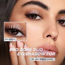 SACE LADY Matte & Shimmer Duo Eyeshadow Easy To Apply Eye Shadow Glitter Long-Lasting Waterproof Smooth Texture Eye Makeup - 01 - View 3