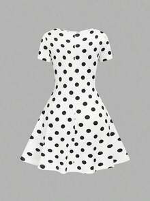 Nuevo 2026  Nuevo vestido mini de verano de ajuste ceñido con nudo delantero, de punto jacquard de crema de mantequilla sexy para mujeres - Blanco y Negro - Ver 6