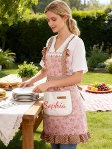 20 piezas/10 piezas/5 piezas/1 pieza Vestido de princesa lindo, delantal colorido, delantal con bolsillo espacioso y ropa adecuada para hornear en cafeterías o cocinar en la cocina - Multicolor - Ver 5