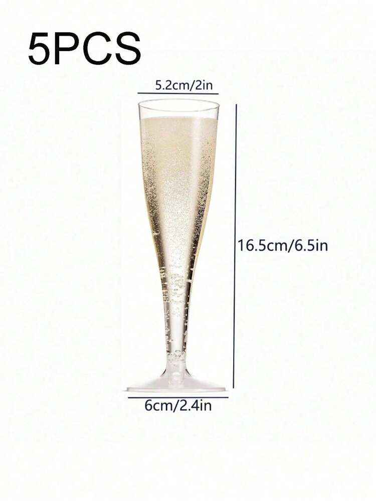 4.5oz Reusable Clear Champagne Glasses, Cocktail Party Cups Suitable For Parties, Weddings And Large Celebrations - Multicolor - View 8