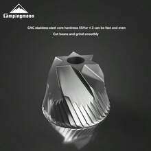 CAMPINGMOON 1個不鏽鋼濃縮咖啡手動磨豆機,可調節鋼製磨芯,附清潔刷,手沖咖啡濾杯滴漏架咖啡漏斗 CC-115-BK BKCOF-01 - 黑色 - 查看 6