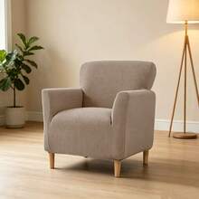 1 cái vỏ bọc sofa đơn nhỏ vân vỏ ngô, trang trí nhà cửa, vỏ bọc sofa dùng cho mọi mùa, che phủ toàn bộ sofa, chống bụi, phù hợp cho phòng ngủ và phòng làm việc, trang trí Giáng sinh - Cà phê màu be - Xem 8