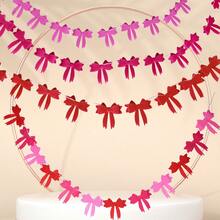 12 Stück 3D rosa Schleifen Deko, geeignet für Geburtstagsfeiern, Hochzeiten, Wanddekoration Zuhause, Feiertage und Party Hintergrund Dekoration - Mehrfarbig - Übersicht 3