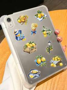50pcs Lemon Theme Decorative Transparent Stickers For Laptop, Luggage, Planner DIY Decoration - A - View 4