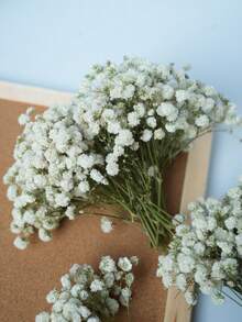 100/50pcs White Baby's Breath Artificial Flowers - Vivid Dyed Fake Flowers Suitable For Wedding Decor, Invitation Decor, DIY Crafts, Corsages, Home Decor, Desk Decor, Office Decor - Multicolor - View 1