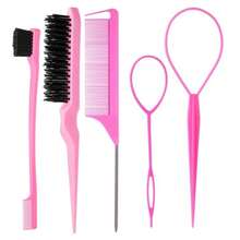 6pcs Hair Styling Set, Including Spray Bottle, Comb, Smooth Brush, Styling Brush, Tail Comb, Hair Accessories, Suitable For Makeup, Hairstyling - Multicolor - View 16