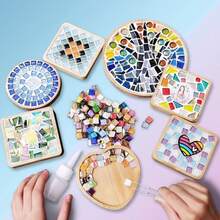 720pcs/Box Glass Mosaic Tiles - High Quality Square Craft Decor, Suitable For Creative Art, Painting, Jewelry Making And DIY Projects - Multicolor - View 4