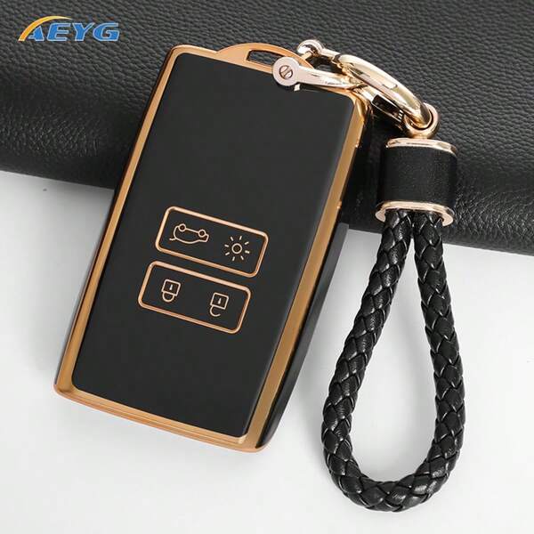 Ốp bảo vệ chìa khóa xe hơi bằng TPU mềm, chống trầy xước và chống sốc, tương thích với Renault Koleos Kadjar Megane Talisman Captur Espace Clio 2016-2023 Dacia Duster 2023. Phụ kiện ô tô