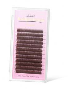 L Curl Brown Cat Eye False Eyelashes, Dark Brown/Medium Brown/Black Brown, Soft Natural Lightweight, 0.05 0.07 Faux Mink Fur, Brown Fine Eyelash Clusters, Makeup Eyelash Extensions, Voluminous Eyelash Extensions - Suitable For Beginners, Parties, Holiday Eye Makeup - L - View 7