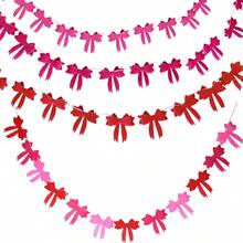 12 Stück 3D rosa Schleifen Deko, geeignet für Geburtstagsfeiern, Hochzeiten, Wanddekoration Zuhause, Feiertage und Party Hintergrund Dekoration - Mehrfarbig - Übersicht 9