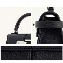 Sac à main pour femme, sac bandoulière, sac porté croisé pour les trajets domicile-travail - Noir - Voir 6