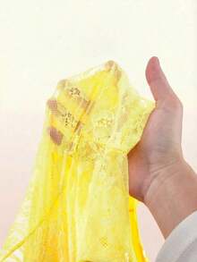 Mono Sexy con Encaje y Parches para Mujer de - Amarillo - Ver 11