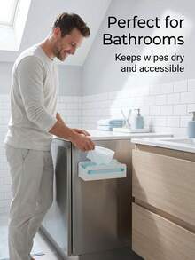 White Magnetic Paper Towel Holder: Strong Magnetic Adsorption On Metal Surfaces, No Drilling Required And No Damage To Walls, Suitable For Kitchen Refrigerator Side, Bathroom Sink, Bedroom And More, Bottom Opening For Easy Access - Multicolor - View 8