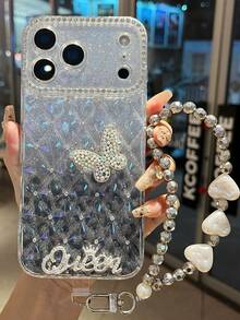 Ốp lưng điện thoại đính đá họa tiết da báo, dây đeo, tương thích với iPhone 17/16/15/14/13/12/11, vỏ bảo vệ cho Apple. - Nhiều màu - Xem 12