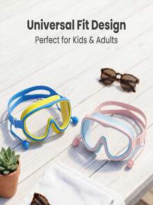 1 pieza Gafas de natación para adultos, ultra claras, antivaho y anti-UV, adecuadas para diversas actividades acuáticas, accesorio necesario para vacaciones - Multicolor - Ver 2