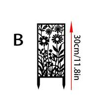 1pc [2D Flat] Decorative Garden Panel With Rustic Metal Flower, Garden Decor Ground Stake - One Size Fits All - View 8