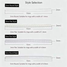1pc Ring Size Adjuster, Invisible Pinky Ring Tightness Size Fixer, Non-Slip Tool, Simple And Versatile Accessory - A Thin, Round Strip - View 6