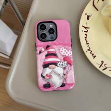 Phone - Cute Spring Pink Gnome Heart Design 2-In-1 Phone, Sturdy Dual-Layer, Durable And Shockproof, Compatible With 17, 16E, 16, 15, 14, 13, 12, 11, 8,, X, XS, XR, Plus, Pro,, SE2 - 混合顏色 1 - 查看 8