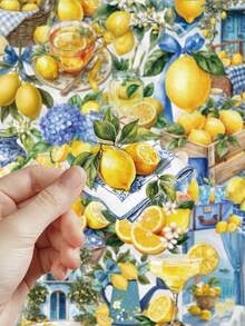50pcs Lemon Theme Decorative Transparent Stickers For Laptop, Luggage, Planner DIY Decoration - A - View 6