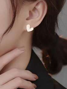 1 đôi/2 đôi bông tai đính hoa trà kiểu dáng thanh lịch Châu Âu và Mỹ, bông tai cao cấp tinh tế kiểu Pháp dành cho nữ. - Nhiều màu - Xem 10