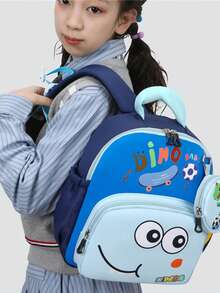 Cute Cartoon Dinosaur Backpack, Lightweight Small Backpack For Kindergarten Kids, Suitable For School, Travel And Play - A - View 8