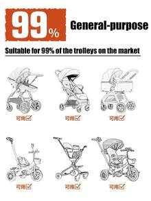 1個 360°旋轉 UPF50+ 防曬傘,附靈活支臂與夾式手把,適用於嬰兒車、自行車、輪椅及旅行禮品 - A - 查看 9