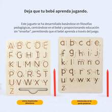 Tablero Didáctico De Madera Para Aprender A Trazar - letras - Ver 6