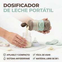 Portable Stackable Bear 3-Layer Powdered Milk Dispenser - Green - View 5